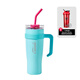 Blender Bottle 不銹鋼運(yùn)動(dòng)保溫杯水杯 便攜式男女健身杯子 帶不銹鋼攪拌球 OWL吸管保溫杯巨無(wú)霸藍(lán)1.25L
