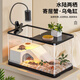 闊庭（KUOTING）烏龜缸生態(tài)缸寵物飼養(yǎng)箱透明爬寵專用水陸兩用過濾爬臺(tái)款黑色