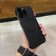 鑒百伊 磁吸無邊框適用iPhone15promax手機殼蘋果14新款13女12防指紋11超薄磨砂防摔 磁吸【黑色】護鏡磨砂無邊框 iPhone 15 Pro