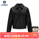 Navigare意大利小帆船女士綿羊皮衣翻領(lǐng)休閑機車(chē)外套2336703506 黑 M 