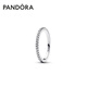 潘多拉（PANDORA）[夏之光同款]恒耀光環(huán)戒指銀色鑲嵌情侶對(duì)戒時(shí)尚疊戴七夕情人節(jié) 1 192999C01 56MM（建議120-130斤）