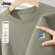 JEEP SPIRIT吉普短袖男款重磅純棉2025新款寬松男士半袖夏季美式潮牌t恤男