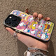 機(jī)番可愛(ài)卡通kt貓hellokitty凱蒂貓16手機(jī)15適用iPhone11/12/13/14Promax蘋(píng)果7磨砂8p套x鐳射女潮xr 磨砂彩銀殼黑框粉色貼紙kt貓 iPhone 8