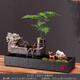樸記流水擺件循環(huán)水假山景觀(guān)魚(yú)缸招財金蟾貔貅客廳玄關(guān)辦公室前臺喬遷 大號-上善若水-金蟾招財