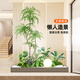 未歐仿真綠植造景室內(nèi)樓梯角落裝飾陽(yáng)臺(tái)玄關(guān)櫥窗仿生假樹(shù)景觀植物造景 南天竹小型造景【人氣款】