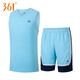 361°運動(dòng)套裝男2025秋季跑步無(wú)袖籃球運動(dòng)服舒適速干健身訓練衣服 冥想藍 L