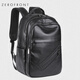 ZEROFRONT頭層牛皮雙肩包男士真皮背包大容量旅行包商務(wù)出差電腦包潮流書(shū)包 新加ZF331#標準號黑色頭層牛皮款