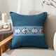 嘉詩(shī)納家居 中式抱枕紅木沙發(fā)純色靠墊套現代簡(jiǎn)約客廳歐式沙發(fā)靠背套 祥云靚藍 60x60cm(含芯)
