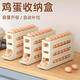 慕亞（MUYA）滾動(dòng)雞蛋收納盒冰箱家用裝雞蛋架自動(dòng)滑梯式托放雞蛋保鮮整理盒
