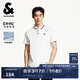 杰克·瓊斯（JACK&JONES）男裝25年涼感POLO衫男士翻領(lǐng)短袖T恤夏季潮流商務休閑高端半袖 A06本白色 常規(guī) L