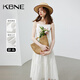 KBNE連衣裙女白色吊帶裙長裙小白裙2025夏季新款小個子背心裙子 白色 S