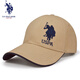 U.S. POLO ASSN.保羅帽子男士純棉硬頂棒球帽polo女春夏秋遮陽(yáng)防曬太陽(yáng)帽潮流休閑 卡其色（硬頂款） 可調節(54-60)cm