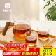 Hero 日式錘紋杯透明玻璃咖啡杯耐高溫茶杯防滑水杯手沖咖啡杯 錘紋壺+2只錘紋杯