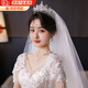 初逅皇冠頭紗頭飾 新娘發(fā)飾求婚領(lǐng)證結(jié)婚閃鉆禮盒套裝王冠婚紗女成人 皇冠頭紗款禮盒裝