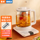 麥卓（MAKE JOY）養生壺 1.8L煮茶器花茶壺 電水壺燒水壺電熱水壺開(kāi)水壺 保溫煮茶壺玻璃電茶壺辦公室養生壺 白色（PP面板）濾網(wǎng)款 1.8L