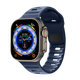 DRESSELF活力波浪款蘋(píng)果手表硅膠運動(dòng)表帶Apple iWatch S11/10表帶透氣s7/s8/s9ultr夜光表帶蘋(píng)果表帶 【多孔透氣】海軍藍 40mm【適用iwatch S6/5/4/SE