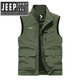 JEEP SPIRIT吉普精神2025春秋馬甲男多口袋中老年攝影背心休閑釣魚(yú)工裝馬夾男 軍綠色 3XL
