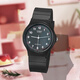 卡西歐（CASIO）小黑表男女經(jīng)典簡潔情侶大表盤MW-240-1B/7B/4B/1E/1E2/7E 石英表 MQ-24-1B黑底白字 【附加貼膜】