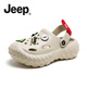 Jeep吉普涼鞋戶(hù)外兩穿女鞋防滑軟底溯溪鞋情侶運動(dòng)男鞋休閑沙灘包頭拖 奶咖—升級款 36-37 標準運動(dòng)鞋碼