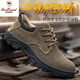 西域駱駝（VANCAMEL）勞保鞋男防砸防刺穿透氣防臭電焊工鋼包頭耐磨休閑鞋安全工作鞋男 卡其色 42