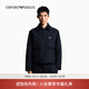 EMPORIO ARMANI/阿瑪尼官方旗艦新款男士翻領(lǐng)襯衫領(lǐng)絎縫直身棉服外套秋季 UB118-海軍藍色 46 (S) (推薦：120-135斤)