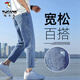 啄木鳥(niǎo)夏季淺色牛仔褲男士寬松九分休閑修身9分長(zhǎng)褲子潮牌男款小腳彈力 T18藍(lán)色 33