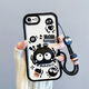 佩諾iPhone6s/7/8手機(jī)殼蘋(píng)果6P/7P/8Plus保護(hù)套全包防摔se2卡通男女款公仔潮外殼 【本博】咖啡煤球+手繩 iPhone7plus/8plus