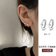 顏如飾異色999銀養(yǎng)耳洞耳骨耳環(huán)2026新款耳釘男女小眾高級(jí)感潮百搭耳飾 E3100銀色五芒星耳環(huán)一對(duì) 999