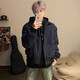 POUM飛行員夾克男春秋新款美式復古感vintage翻領(lǐng)棒球服外套男 JYFS-HT55藏青 L