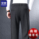 羅蒙（ROMON）羊毛男士休閑褲秋冬季寬松闊腿毛呢運動(dòng)長(cháng)褲中老年爸爸加絨褲 碳灰色【加絨加厚款】 M (適合110-126斤)2.2-2.4尺
