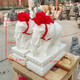 京石云石雕大象一對漢白玉吉祥如意象商鋪酒店庭院門(mén)口裝飾動(dòng)物吉象 漢白玉高40一對