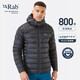 Rab 【斷貨王】男款800篷歐洲鵝絨羽絨服連帽保暖透氣523g QDN-85 碳黑色  M