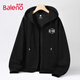 班尼路（Baleno）開(kāi)衫衛衣男美式潮流休閑運動(dòng)連帽上衣男士日常大碼寬松外套男春秋