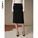 藍地（LANDI）黑色直筒小香風(fēng)半身裙女秋冬季新款中長(cháng)款高腰半裙 黑色 M