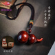 繆瑩天然檀木葫蘆手把件紫檀雕刻隨身文玩創(chuàng)意擺件男女實木把玩件 紫檀葫蘆小號手把件-禮盒款