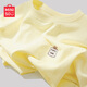 名創(chuàng  )優(yōu)品（MINISO）純棉短袖女t恤夏季2026年新款韓系超火內搭半袖紫色個(gè)性圓領(lǐng)上衣 鵝黃(熊仔口袋胸標) 2XL (體重160-180斤)