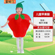 雷姆汀六一節(jié)服裝兒童親子時裝秀水果蔬菜表演服演出衣服幼兒園服飾 蘋果服 【兒童款】90-140cm