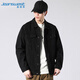真維斯（Jeanswest）牛仔夾克男2026春季韓版潮流青年百搭寬松外套男黑色2XL