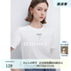 迪賽尼斯（DESIGNICE）夏季新款通勤風(fēng)百搭寬松設(shè)計(jì)感釘珠圓領(lǐng)短袖T恤女 白色 L