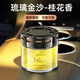 奈吉星車載香薰汽車香水固體香膏車內(nèi)香氛古龍車用除味流沙擺件汽車用品 【琉璃金沙-桂花香】
