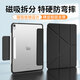 GOMI適用ipad11保護套磁吸2025款A16芯片air6/7平板蘋(píng)果mini7/6保護套電腦帶搭扣第十/9代磨砂10.2防彎 【雅致黑】3+Y型雙搭扣+磁吸拆分+超強防彎 iPad mini7(
