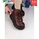 卡帝樂鱷魚（CARTELO）真皮羊毛雪地靴女2025新款冬季加絨保暖棉鞋皮毛一體厚底防滑棉靴 棕色(春秋單里) 37