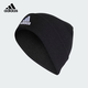 adidas 阿迪達斯帽子男女針織帽冬季防寒帽戶(hù)外運動(dòng)跑步騎行毛線(xiàn)帽 IB2651 黑色 均碼
