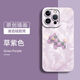 丁域（dingyu）輕奢小馬適用蘋(píng)果14手機(jī)殼全包鏡頭高端iphone15promax硅膠防摔可愛(ài)女 草紫色洛可可格紋小馬+前膜 iPhone15ProMax