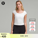 lululemon丨Cap-Sleeve 女士蓋肩袖亨利領(lǐng) T 恤 LW3IGFS 白色 XS