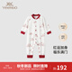 英氏【商場(chǎng)同款】新生兒連體衣嬰兒衣服純棉爬服嬰兒滿(mǎn)月衣服周歲禮服 【100%棉】馥郁秘境襟哈款 73cm