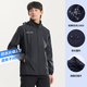 卡爾美（KELME）運動外套男風(fēng)雨衣防潑水防風(fēng)衣男女連帽足球訓(xùn)練外套 黑色 XL 