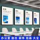 基業(yè)常興企業(yè)文化墻畫掛畫會議室布置海報圖墻貼辦公室勵志標(biāo)語裝飾墻貼畫 效率-團(tuán)隊-領(lǐng)航-未來 50*70cm