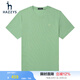 哈吉斯（HAZZYS）男裝 【薄荷曼波風(fēng)】夏款刺繡凈色圓領(lǐng)短袖T恤衫ASTZE03BE65 淺綠色LG XL (180/100A 50)