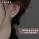 Lnieer925銀流星耳環(huán)女輕奢小眾耳扣養耳洞星星耳圈免摘耳飾品2025新款 【一對價(jià)】S925銀四芒星耳環(huán)